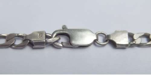 A GREAT QUALITY SOLID STERLING SILVER LINK NECKLACE IN GOOD CONDITION