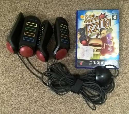 Buzz Music Quiz + 4 buzzers PS2