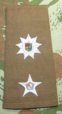 SANDF - Lieutenant Colonel Embroidered Field Dress Slip-On Rank Insignia 1996 - 2002