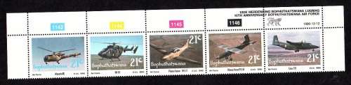 1990 BOP - 10th Anni. of BOP Air Force MNH Control