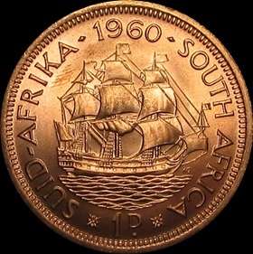 1960 Union of South Africa Red Penny