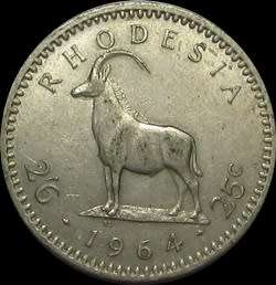 1964 Rhodesia Half Crown