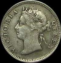 1897 Mauritius .800 Silver 10 Cent