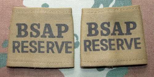 Rhodesia - BSAP Reserve Rank Slip on Pair