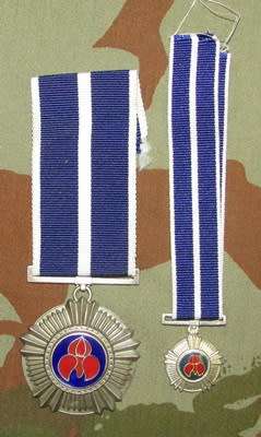 SADF - Full Size Silver Pro Merito with Miniature ( Number 695 )
