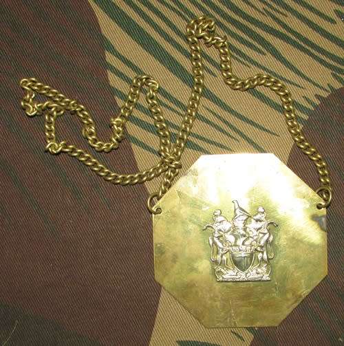 Rhodesia Tribal Chief Gorget