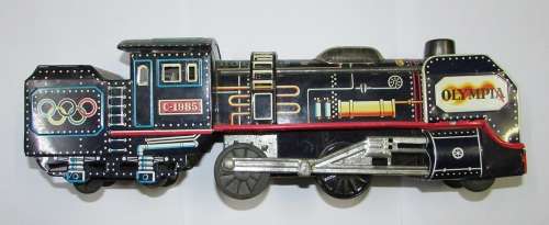 Large Tin Plate Friction ( Working ) Train ( Japan ) - Measures 35CM from Right to Left