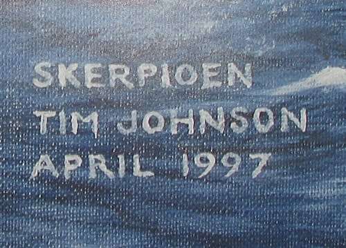 Skerpioen " Tim Johnson " 1997 - Poster - Measures 450MM by 350MM