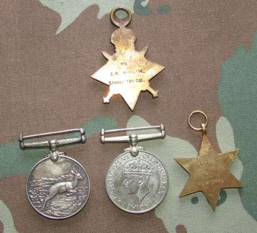 World War 1 and 2 " Hamilton " Family Group - Full Size