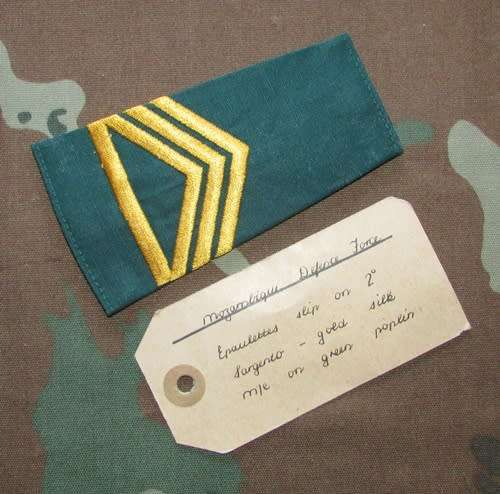Mozambique Defence Force Slip on Rank