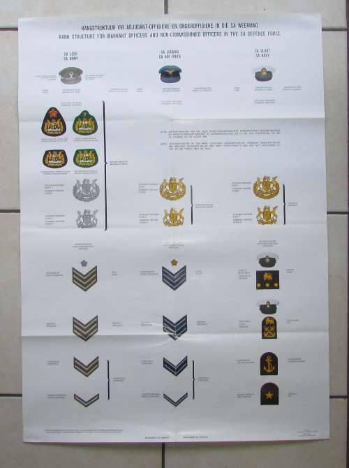 Rank Structure for Warrant Officers Poster