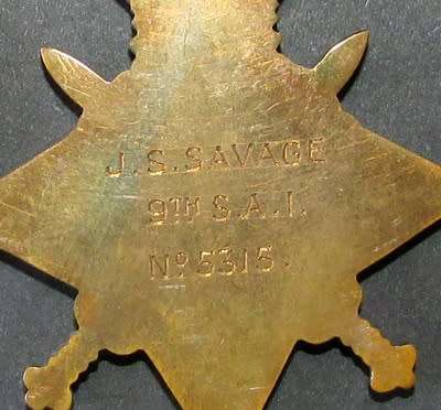 World War 1 Trio to : J.S Savage 9th S.I.A No 5315
