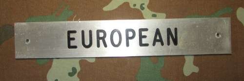 Apartheid Era " European " Aliminum Sign