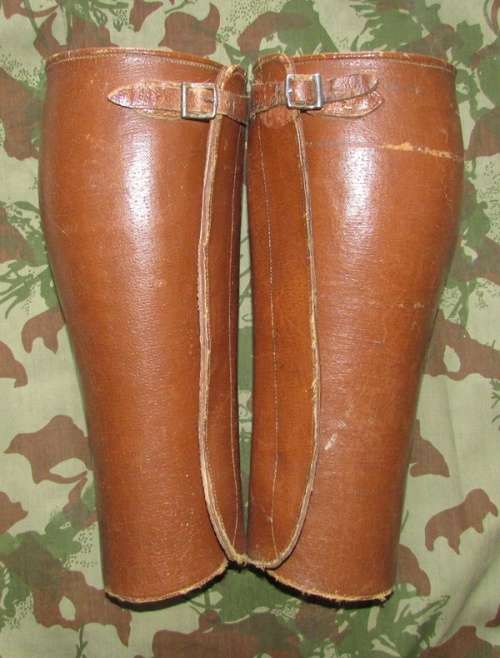 World War Two Era Leather " Gaiters "