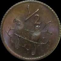 1970 Republic of South Africa 1/2 Cent