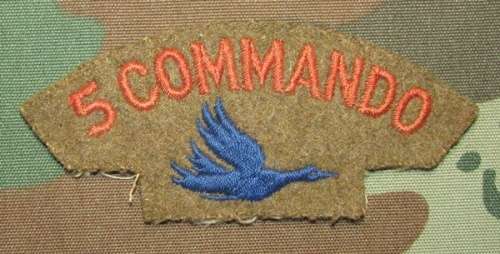 5 Commando ( Col. Mike Hoare ) Shoulder Title
