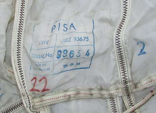 Border War ERA - Mirage III Drogue Parachute ( Dated Stamped 1989 )