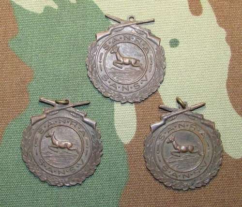 S.A.N.R.A Trio of Shooting Medals