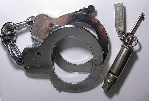 SA Period Handcuffs with Key ( Working ) and Whistle