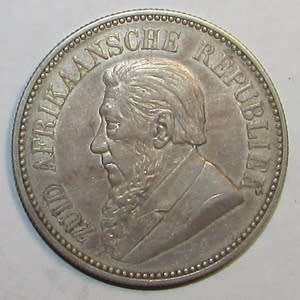 1897 ZAR Silver Half Crown