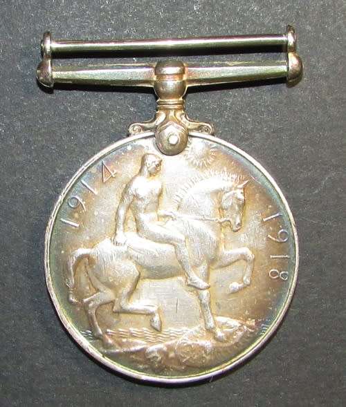 Full Size World War One Service Medal to:PTE H.J Oldfield 2ND S.A.I