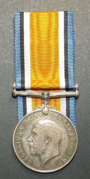 Full Size World War 1 Service Medal ( Silver ) to: PTE W.R Thorne 2ND S.A.I