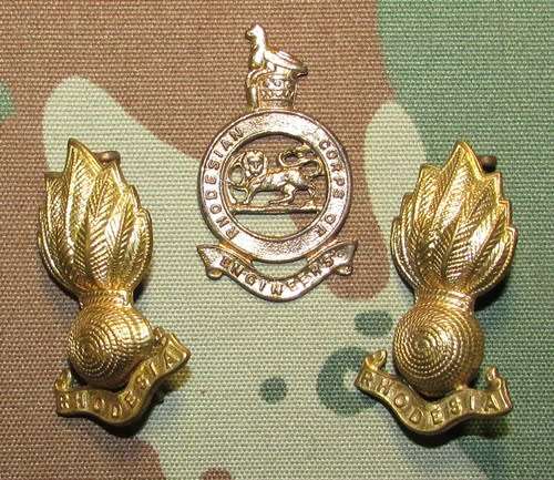 Rhodesia - Engineers Cap and Collars