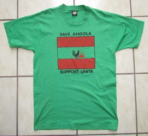 Original Period Piece - Save Angola/Support Unita T-Shirt ( Large - Near Mint )