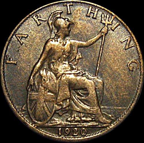 Great Britain - 1920 Farthing  ( King George V )