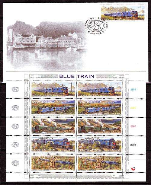 1997 Blue Train Full UM Sheet plus FDC