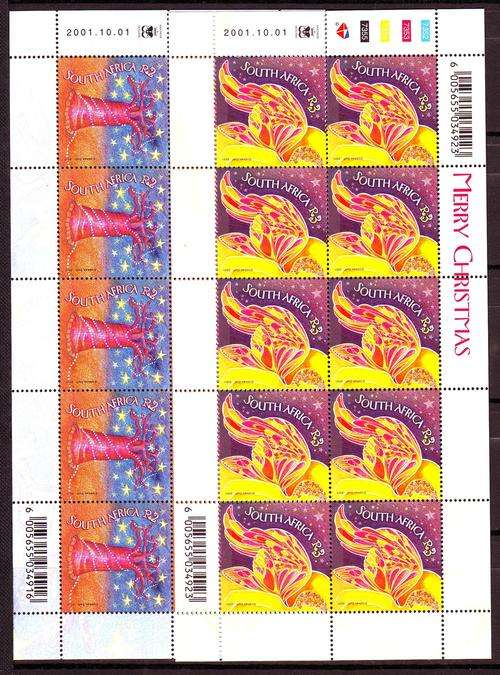 RSA : 2001, CHRISTMAS (SHEETS) **MINT