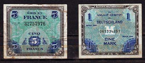 Pair of Military Notes - Germany and France