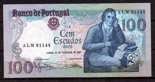 Portugal 100 Escudos Note