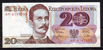Poland 20 Zlotych Note