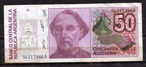 Argentina 50 Australes Note