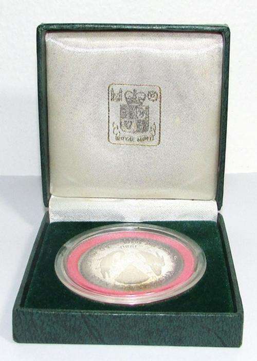 Lesotho 1980 Proof 50 Maloti - One Ounce of Silver - Boxed - Bid per Coin