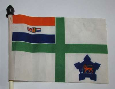 Old SA Navy Miniature Flag on a Stick