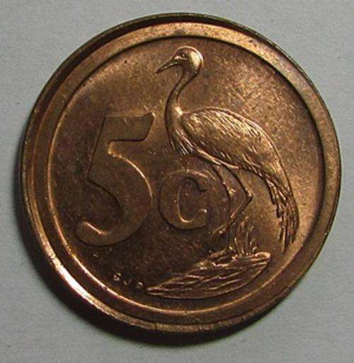 Error Coin - Republic of South Africa 5c Piece