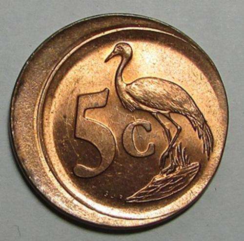 Error Coin -  Republic of South Africa 5c Piece
