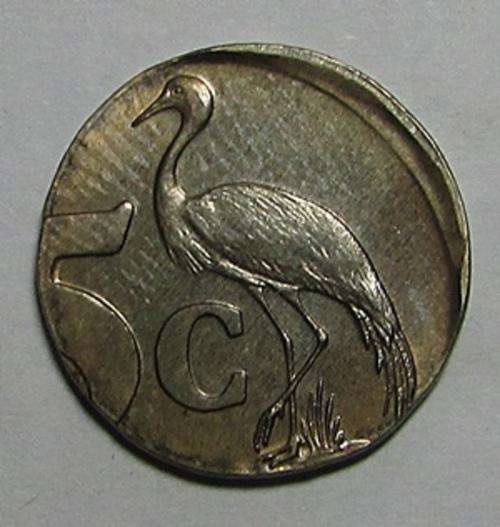 Error Coin -  Republic of South Africa 5c Piece
