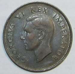 1942 Union of South Africa 1/4 Penny