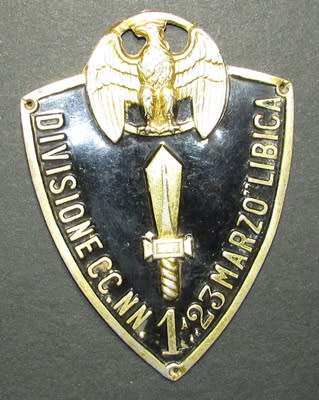 Italy - Italian WW2 Facist Black Shirts Libian Division Shield