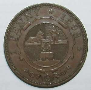 1892 ZAR Brown Penny