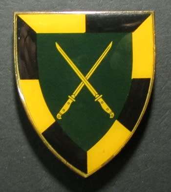 SADF - Infantry School Shoulder Flash ( Rare Yellow Type - 1st Issue )