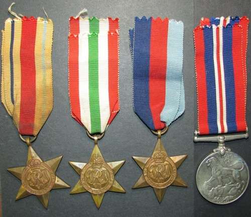Full Size British Set of 4 World War Two Medals