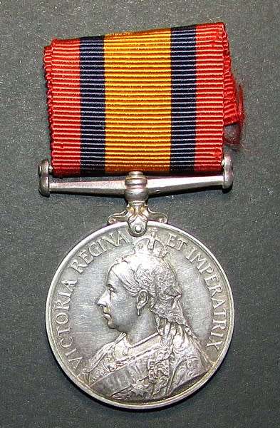Full Size Queen South Africa Medal (QSA) to:PTE A.W Rosenstranch Paarl T.G