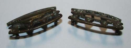 Trench Art Pair of Air Force Shoulder Titles