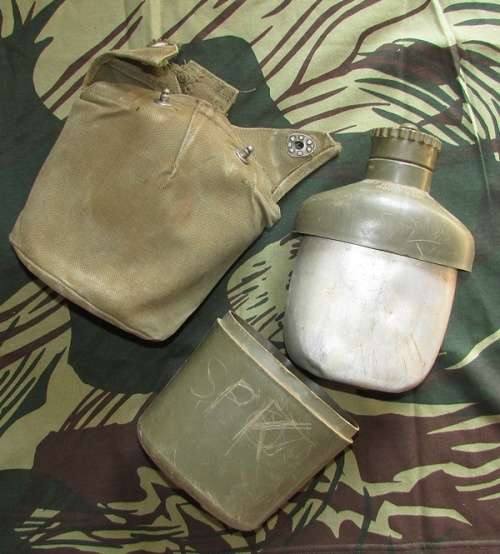 Rhodesian Water Bottle with Pouch - Battle Used