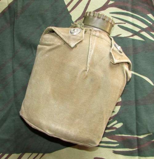 Rhodesian Water Bottle with Pouch - Battle Used
