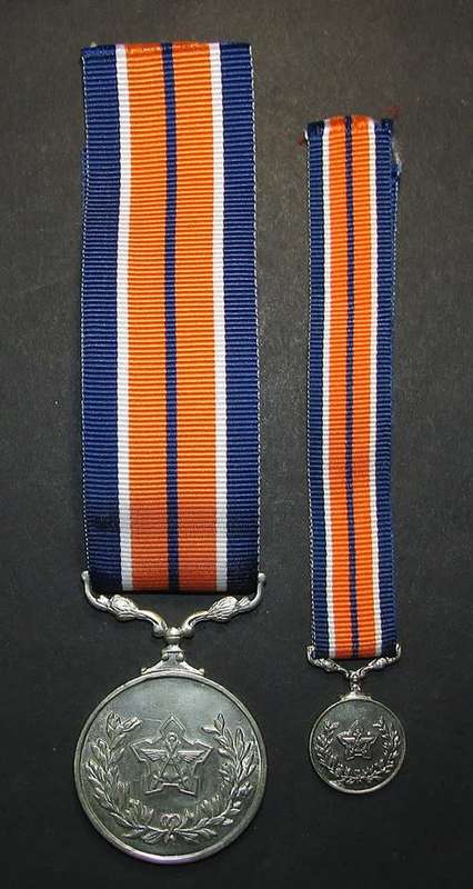 SADF - Full Size General Service Medal with Miniature - Numbered 109686